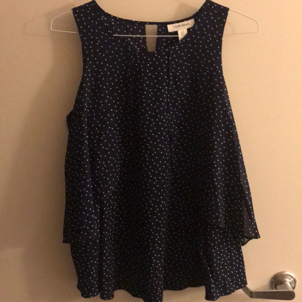 Motherhood polka dot sleeveless blouse